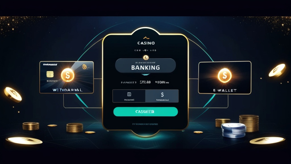 Donkere casino-interface met betaalmethoden en verwerkingstijd